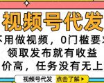 视频号代发日入千元！0门槛躺赚攻略，矩阵操作收益无上限🔥