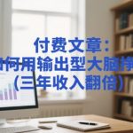 🔥3步激活你的赚钱脑：90%人不知道的惊人法则，三年收入翻倍实战！