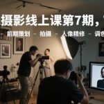 零基础速成人像摄影7期：大师亲授审美提升+全流程实战技巧（限时免费领取资料）