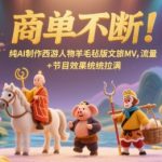 AI黑科技+西游IP=流量密码？揭秘月入10万+的爆款羊毛毡文旅MV制作秘籍