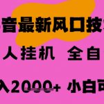 2025抖音无人直播零门槛掘金术：24小时全自动躺赚日入3000+，新手小白轻松批量月入10万