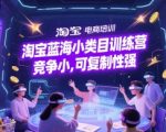 淘宝蓝海小类目训练营：零竞争复制秘籍，7天爆单9000+轻松躺赚！