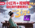 AI一键生成唐朝贵妇IP！小红书+抖音+视频号全平台爆款攻略，30分钟日赚1000+，新手也能月入5W
