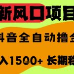 抖音无人直播暴利掘金术：全自动撸音浪日赚1.5K+ 矩阵放大10倍收益 最新风口项目大揭秘