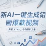 AI一键生成铅笔画视频日赚千元！新手3分钟速成爆款秘籍，全平台自动分发