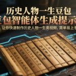 AI一键生成历史人物传记视频！3分钟学会制作爆款历史人物一生动画，新手也能轻松上手