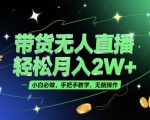 无人直播带货暴利秘籍：新手7天速成指南，日赚1000+无压操作（免费送全套资料）