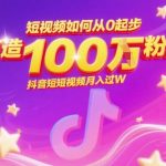 从0到100W粉丝的抖音暴利玩法：揭秘月入10W+的短视频赚钱秘籍