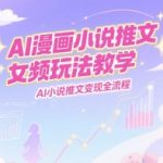 AI漫画小说推文女频爆款秘籍：零基础日赚1000+的AI变现全流程拆解