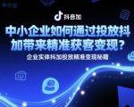 中小企业抖加投放终极指南：3步精准获客变现秘籍，日引流100+客户！