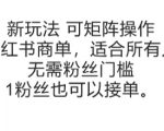 小红书矩阵商单暴利玩法！0粉丝门槛，1人也能轻松接单，日赚1000+实操教程