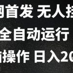 2025限时内部躺赚项目！全自动挂机日入3000+，手机操作零门槛，小白当天暴富【保姆级教程】