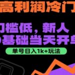 闲鱼冷门暴利项目：新手日赚1000+的终极指南 零基础当天出单实操教程