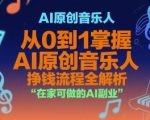 AI原创音乐人暴利赚钱秘籍：零基础在家用AI月入5万+全流程拆解