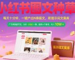 小红书爆款图文种草秘籍：10分钟日更N条，广子接到手软！新手也能月入3W+的矩阵玩法大公开