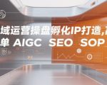 全域运营操盘孵化IP打造秘籍：3步AIGC+SEO高效SOP，流量暴涨100%
