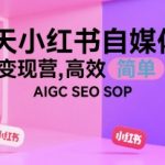 21天小红书爆款变现营：AI+SEO+SOP全攻略，新手也能月入过万