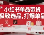 小红书单品带货爆款秘籍：极致选品策略揭秘，新手也能轻松月销破万！