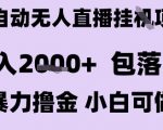 日入2K+全自动抖音无人直播暴利项目揭秘 小白轻松上手躺赚秘籍