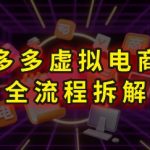 拼多多虚拟电商暴利玩法全流程拆解：7天从0到月入10万实战指南