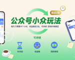 公众号小众风口：每天30分钟轻松日赚200+，0门槛AI自动生成爆文（含全套工具教程）