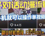 AI短视频暴利玩法：亲子动漫对话单条破千万播放！手机操作日赚500+，新手3天速成变现秘籍