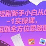 短剧新手必学！从零起步到月入过万的短剧实操全攻略，附送独家思维导图