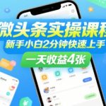 微头条实操速成指南：新手小白2分钟轻松上手，日赚400+秘籍大公开
