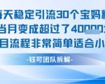 每天稳定引流30+精准客户！小白轻松上手月入4W+的暴利项目全流程大揭秘