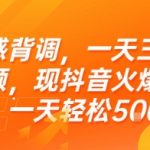 抖音情感背调爆火！3条视频日赚5000+的终极玩法大揭秘