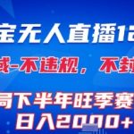 2025淘宝无人直播终极秘籍！独家防封技术引爆下半年旺季，日赚3000+轻松躺赚