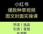 小红书爆款秘籍：7天速成种草视频封面制作+选品引流变现全攻略