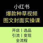 小红书爆款秘籍：7天速成种草视频封面制作+选品引流变现全攻略