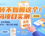 零门槛暴利首码项目！实测单号日赚500+，1小时上手躺赚攻略，小白秒变赚钱达人【2025最新】