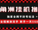 三角洲挂机暴利项目！新手日赚500+全自动教程（附内部渠道）