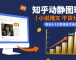 知乎动静图爆单神技！小说推文日赚1000+实操秘籍，小白3天逆袭指南