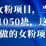 私域女粉暴利项目：当日变现1000+，保姆级教程轻松无限放大！