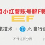 2025年8月小红书账号秒解封终极教程！亲测有效，成功率飙升99%
