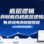 跨境电商财税合规底层逻辑思维课：2025终极秘籍揭秘！财税教程必备指南
