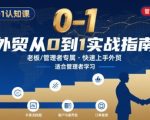 老板必修：3天打通外贸从0到百万全链路！内贸转外贸实战指南