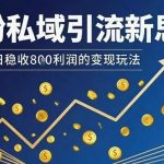 男粉私域引流暴利玩法：单日稳赚8000+的终极变现秘籍