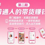 小红书带货训练营爆单攻略！手把手教你0门槛月入过万，保姆级教程第2期上线，一部手机就能赚！