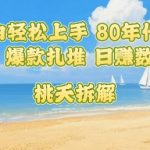 80年代怀旧爆款来袭：小白轻松上手，日入千元不是梦！