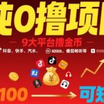 零成本躺赚！9大平台(抖音/快手/番茄畅听等)日入100+攻略，不花1分钱，可批量操作！