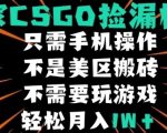 CSGO自动捡漏暴利项目！2025最新挂机日入千元，新手小白零门槛躺赚揭秘