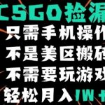CSGO自动捡漏暴利项目！2025最新挂机日入千元，新手小白零门槛躺赚揭秘