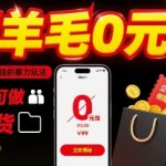 速成暴利薅羊毛：0元购免单倒赚钱，3步人人可做日入500+终极秘籍！