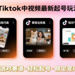 TIKTOK中视频日赚千刀秘籍！爆火赛道全解析，新手也能轻松起号致富！