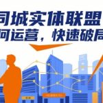 同城实体联盟运营爆赚秘诀：快速破局终极指南