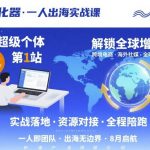 出海暴富第一站！超级个体14天全球掘金实战课，从0到百万流水